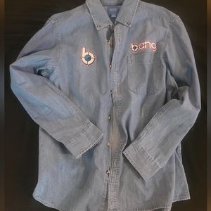 Bang Energy Long Sleeve shirt No Tags New Jean Material
